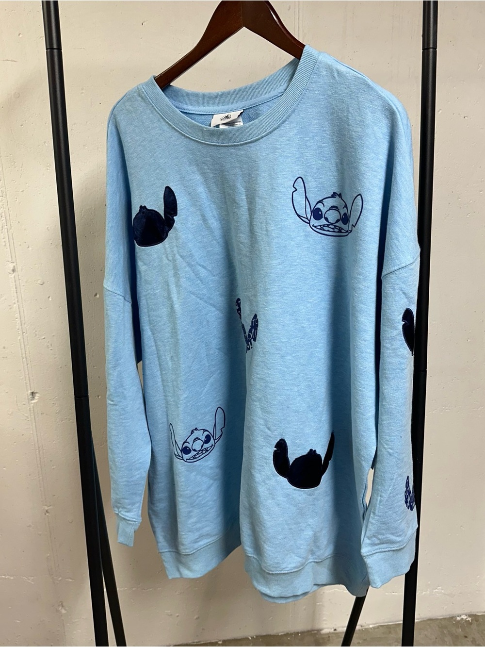 Disney Light Blue Stitch Pullover Sweatshirt